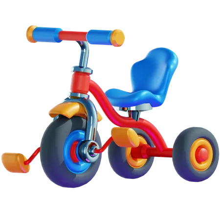 BICICLETA TRICICLO PARA NIÑOS  3D Icon