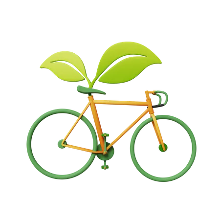 Bicicleta verde  3D Icon