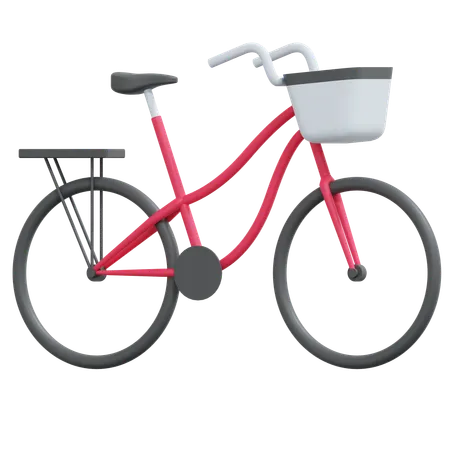 Woman Bicycle Spring Icon Illustration 3D Icon
