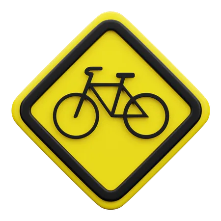 自転車横断  3D Icon