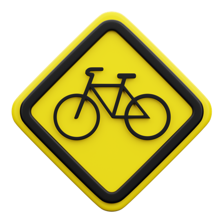 Bicycle Crossing  3D Icon