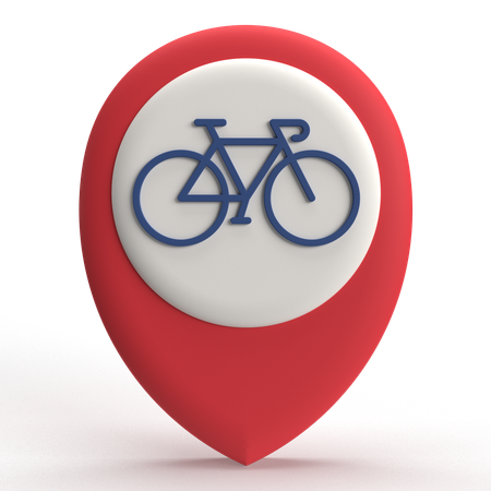 Bicycle Location  3D Icon