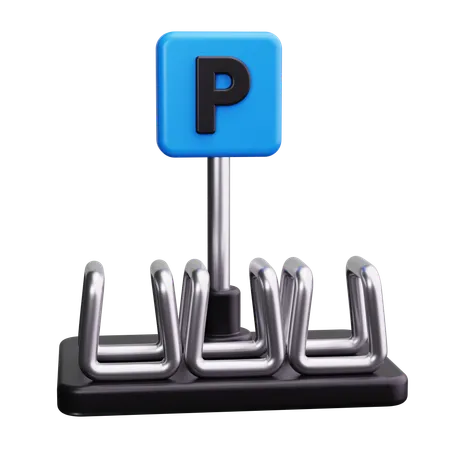 Bicycle Park  3D Icon