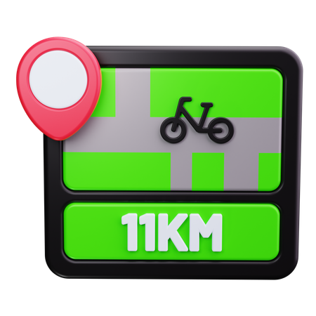 Bicycle Path  3D Icon