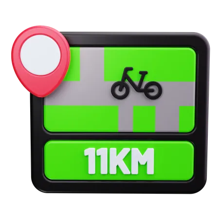 Bicycle Path  3D Icon