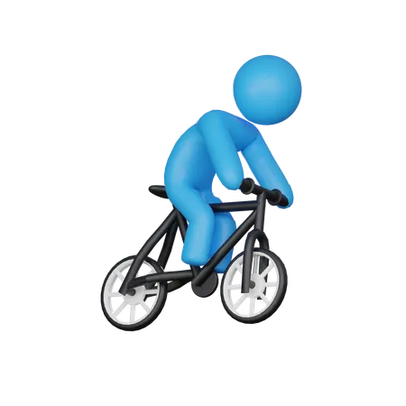 Bicycle racing  3D Illustration