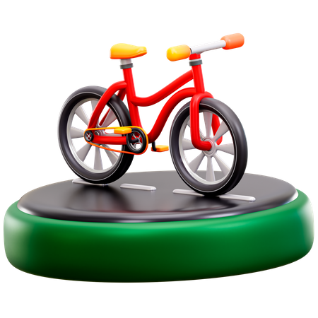 Bicycle Racing  3D Illustration