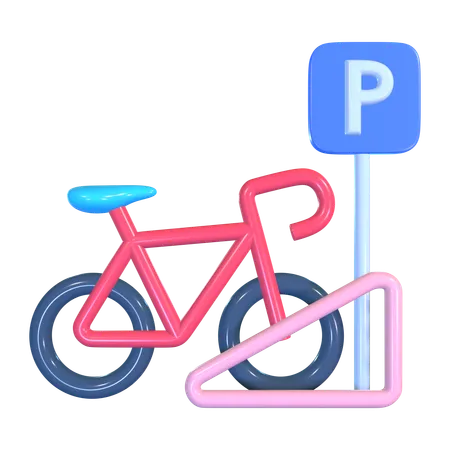 自転車ラック  3D Icon