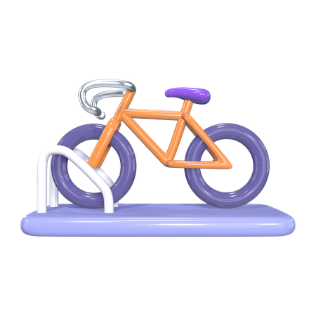 自転車ラック  3D Icon