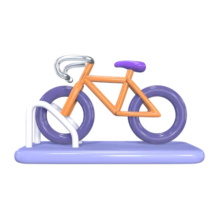 自転車ラック  3D Icon