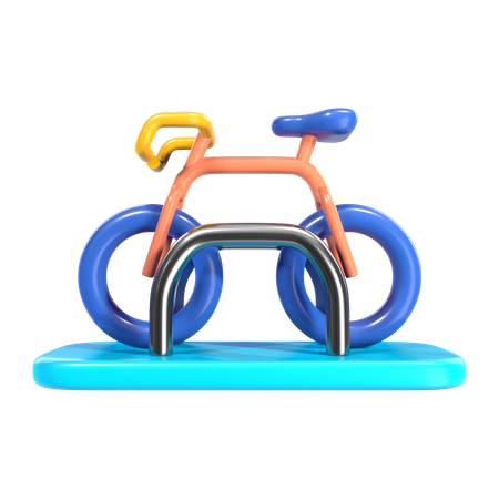 自転車ラック  3D Icon