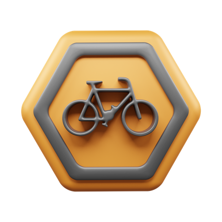 Bicycle Sign  3D Icon