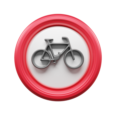 Bicycle Sign  3D Icon