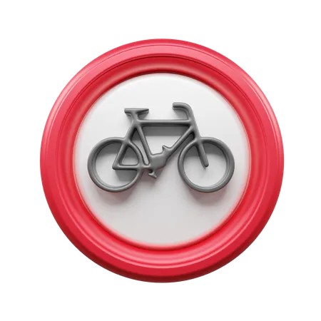 Bicycle Sign  3D Icon