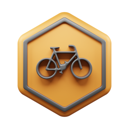 Bicycle Sign  3D Icon