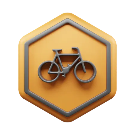 Bicycle Sign  3D Icon