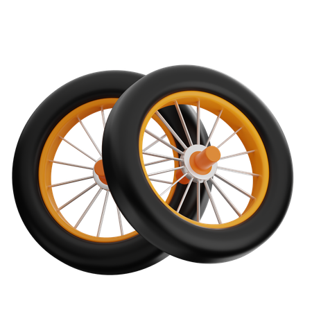 自転車のタイヤ  3D Icon