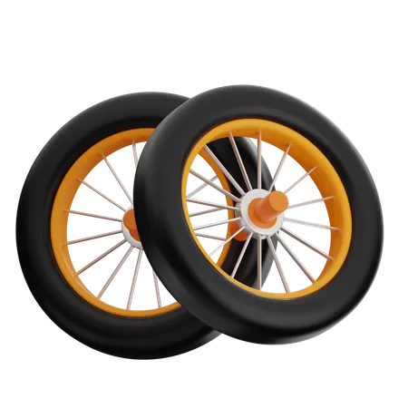 自転車のタイヤ  3D Icon