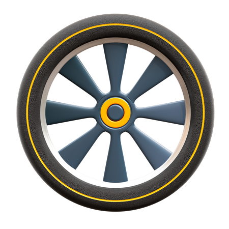 Bicycle Tire  3D Icon