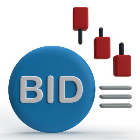 Bid Price  3D Icon