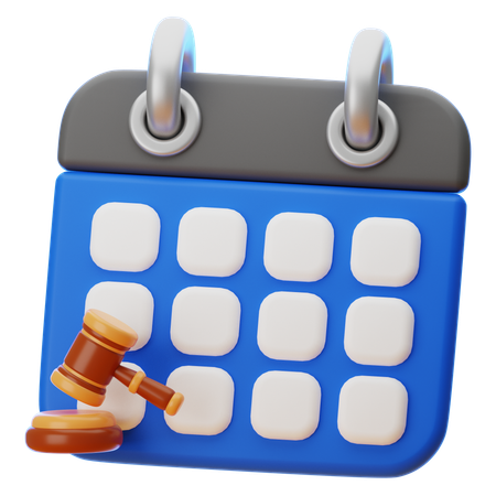Bidding Date  3D Icon