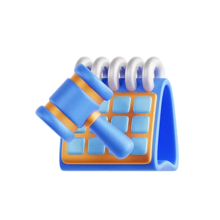 Bidding date  3D Icon