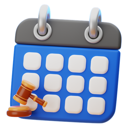 Bidding Date  3D Icon