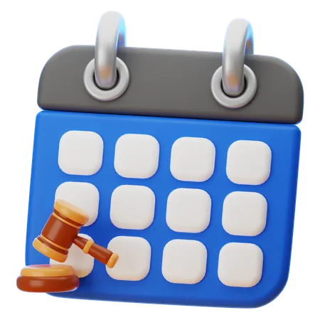 Bidding Date  3D Icon