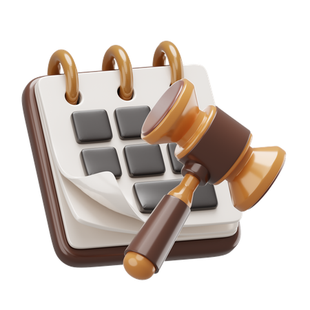 Bidding Date  3D Icon