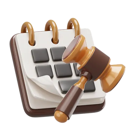 Bidding Date  3D Icon
