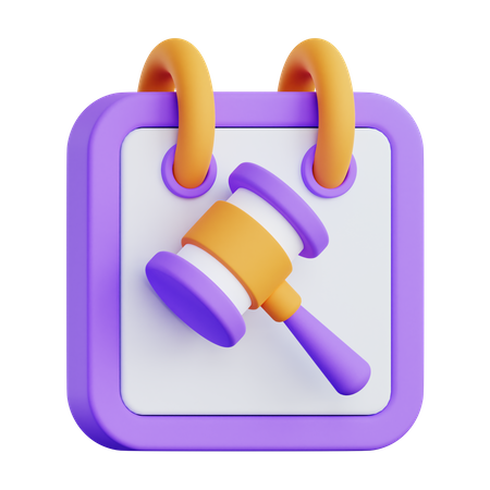 Bidding Date  3D Icon