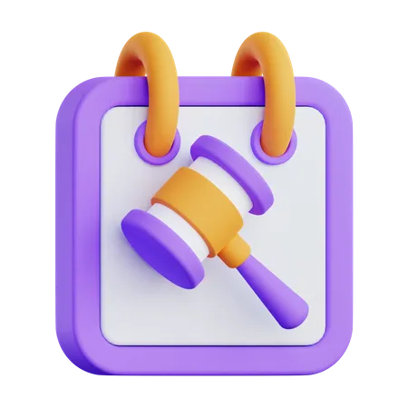 Bidding Date  3D Icon