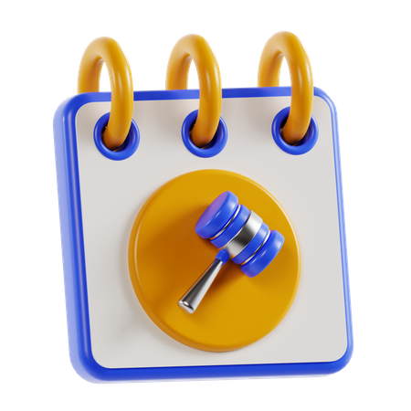 Bidding Date  3D Icon