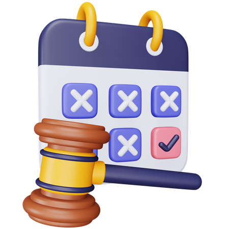 Bidding Date  3D Icon