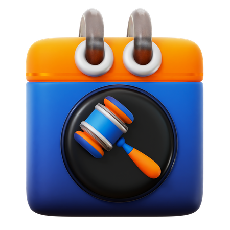 Bidding Date  3D Icon