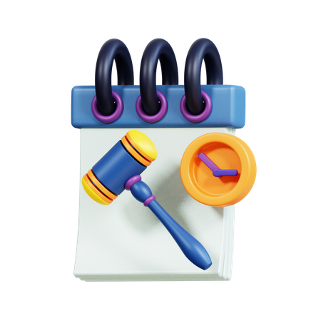 Bidding Date  3D Icon