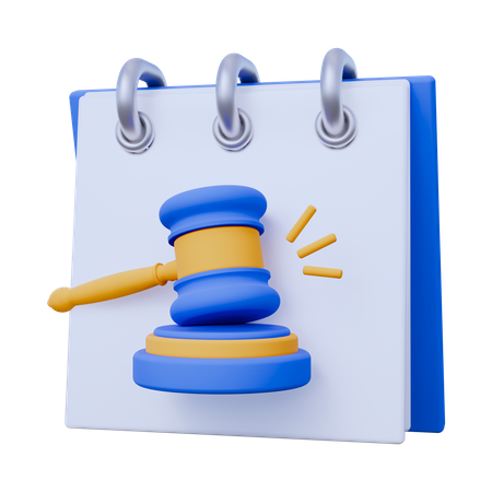 Bidding Date  3D Icon