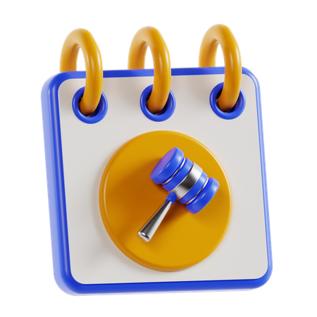 Bidding Date  3D Icon