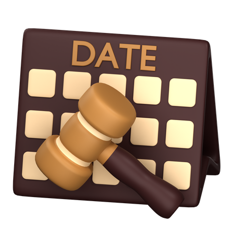 Bidding Date  3D Icon