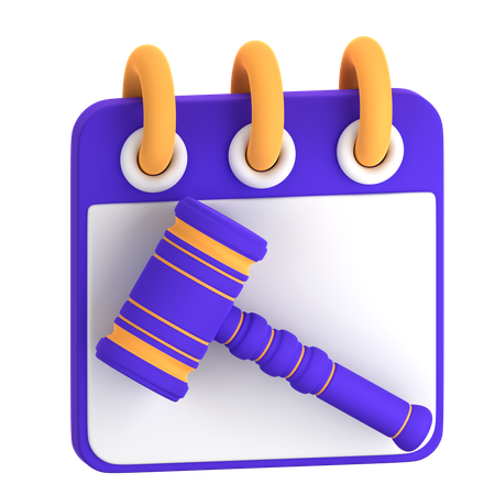 Bidding Date  3D Icon