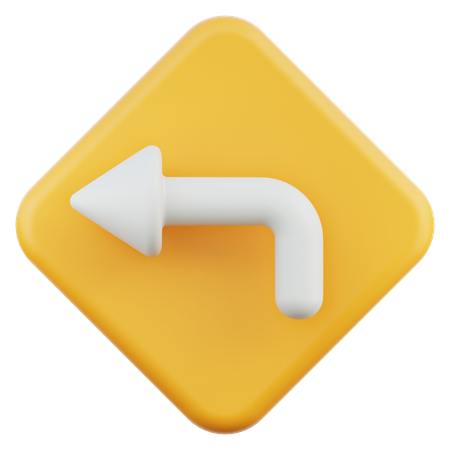 Biegen Sie links ab  3D Icon