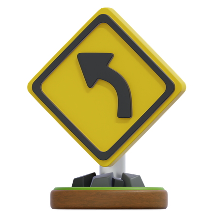 Biegen Sie links ab  3D Icon