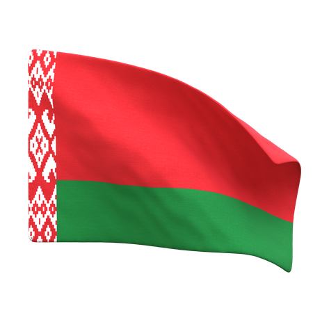 Drapeau de la Biélorussie  3D Icon