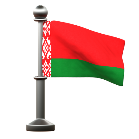 Drapeau de la Biélorussie  3D Icon