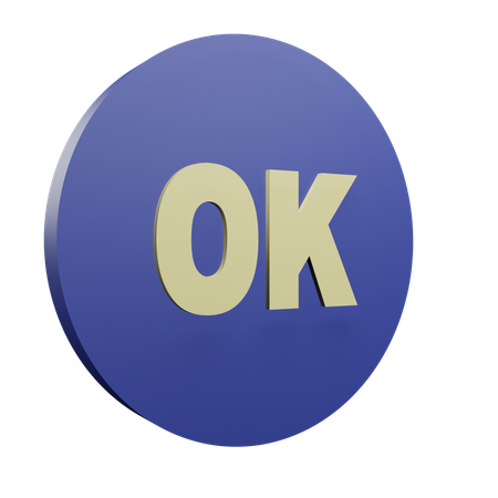 OK  3D Icon