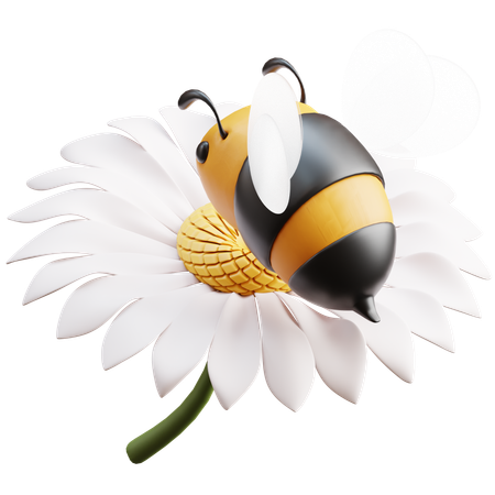 Biene und Blume  3D Icon