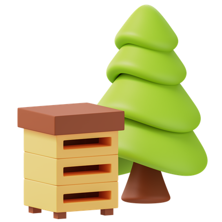 Bienenhaus  3D Icon