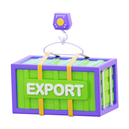 Exportar bienes  3D Icon