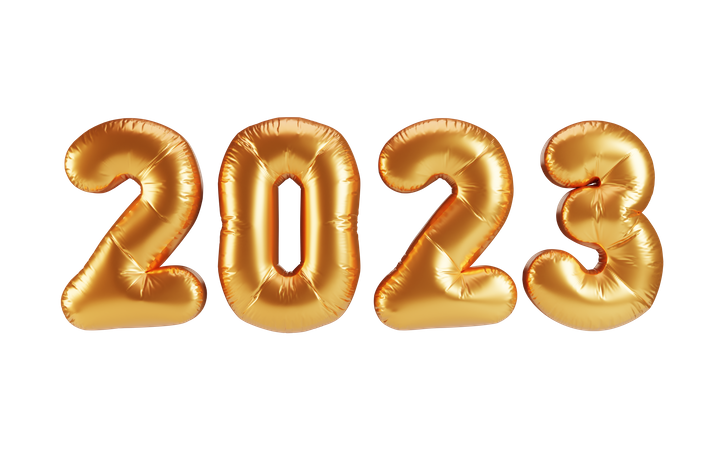 Bienvenido en 2023  3D Illustration