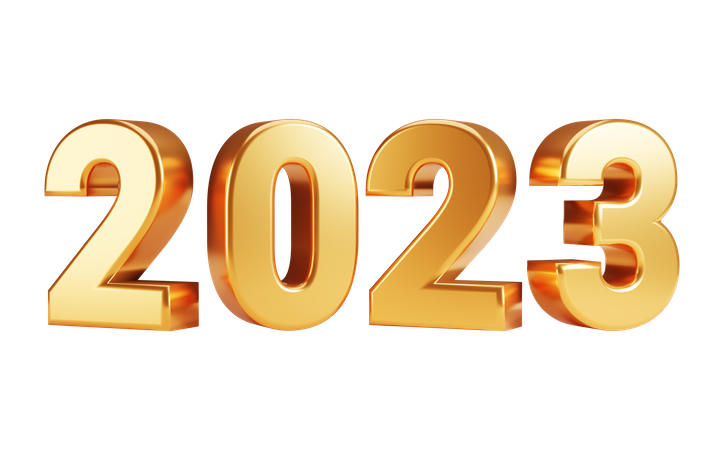 Bienvenido en 2023  3D Illustration